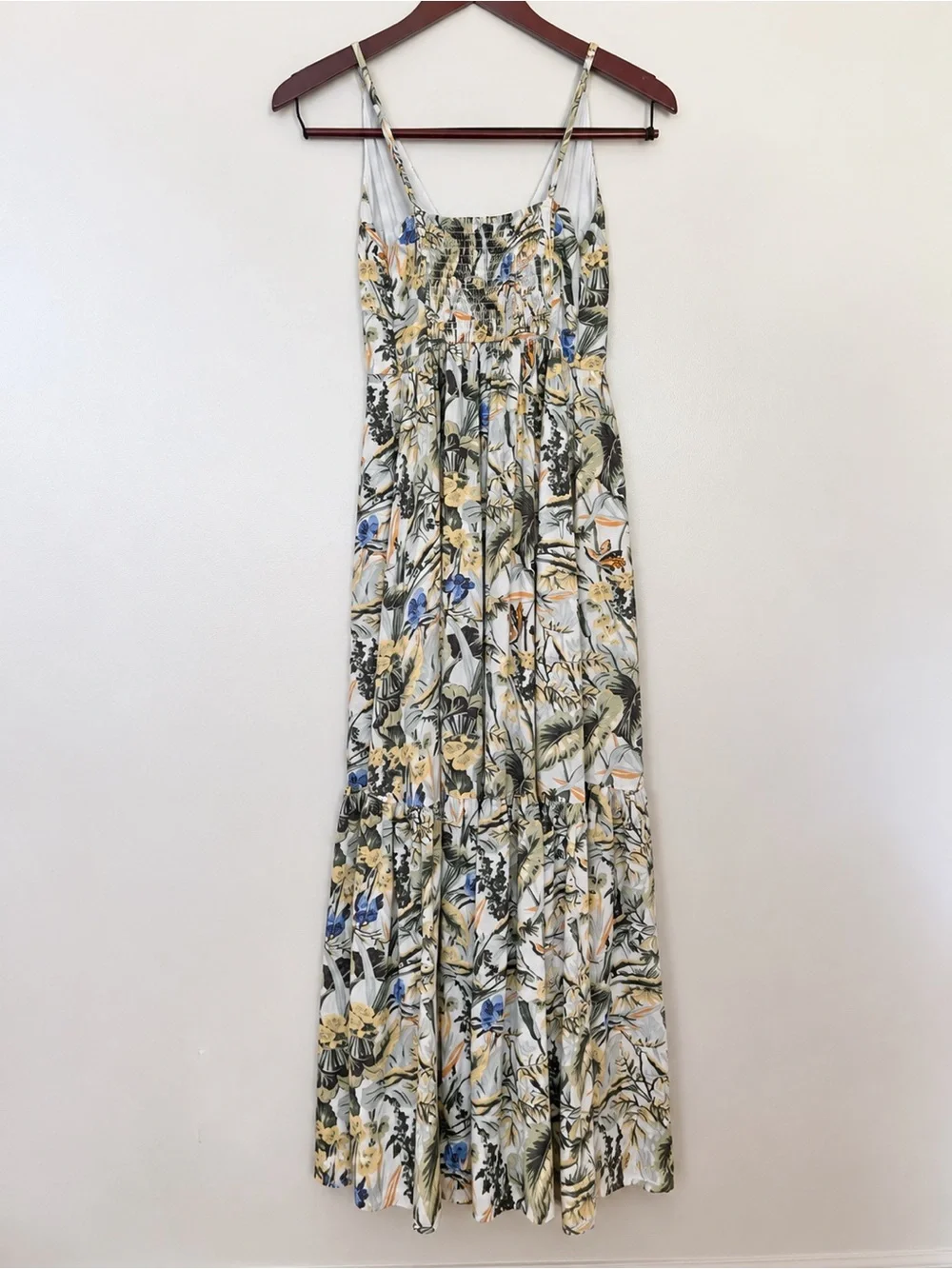 Abercrombie & Fitch XS Tropical Floral Button Front Maxi Dress